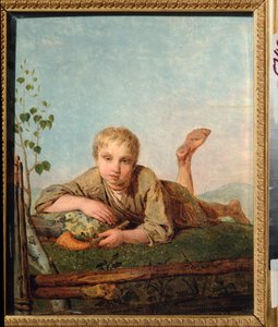 Shepherd Boy with a Pipe by Aleksei Gavrilovich Venetsianov