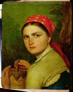 Girl with a Birch-Bark Jar, c.1824 by Aleksei Gavrilovich Venetsianov