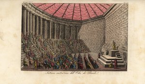 Interior of the Odeon of Athens by Alessandro (after) Sanquirico