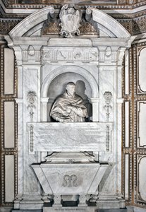 Funeral monument in tribute to Cardinal Giovanni Garcia Mellini with portrait in bust by Alessandro Algardi