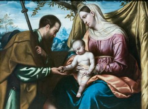 The Virgin and Child with Saint Roch by Alessandro Bonvicino Moretto
