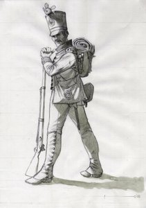 Costume of an Infantry Soldier of the Line Infantry of the Austro-Hungarian Army