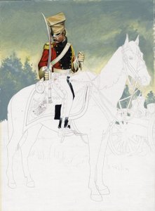 First Empire: soldier of the light cavalry of the great French Napoleonic army (unfinished) by Alessandro Lonati