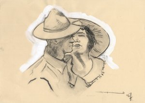 First World War 1914-1918: GI of the American army left his fiancée to go to battle by Alessandro Lonati