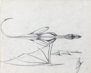 Legendary animal for fantasy illustration: study for a dragon
