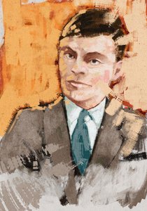 Portrait of Mathematician Alan Turing