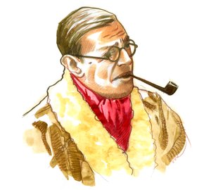 Portrait of Jean-Paul Sartre