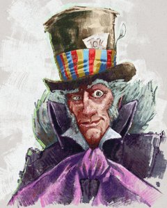 Portrait of the Mad Hatter (illustration)