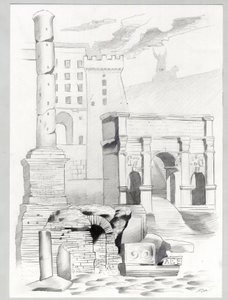 Ruins of the Roman era in Rome, Forum by Alessandro Lonati