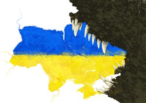 Russia Attacks Ukraine to Eat It, 2022 by Alessandro Lonati
