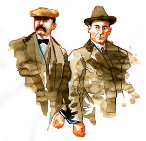 Portrait of Italian Anarchists Bartolomeo Vanzetti and Nicola Sacco