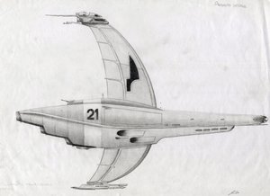 Science fiction illustration: spacecraft for the conquest of space