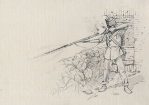 Second Empire: Infantryman Shooting, Soldier of the Austrian Army by Alessandro Lonati
