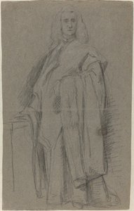 A Venetian Procurator of San Marco (recto) by Alessandro Longhi or Pietro Longhi