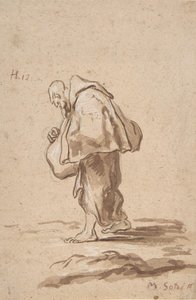 Standing Pilgrim Friar by Alessandro Magnasco