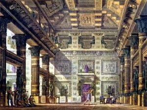 Dance scene in ancient Egypt at Memphis by Alessandro Sanquirico