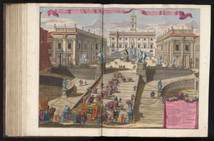 Staircase to Piazza del Campidoglio in Rome by Alessandro Specchi