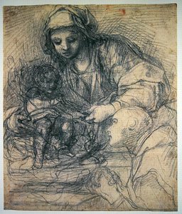 The Madonna and Child with a Carthusian Monk by Alessandro Tiarini