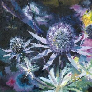 Blue Thistle Blooms by Alex Cornell