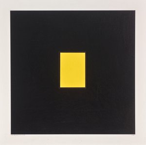 Yellow Rectangle on Black by Alex Dunn