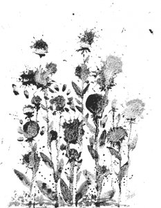 Ink Splatter Flowers by Alex Walsh