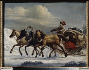 Troika (sleigh pulled by three horses)