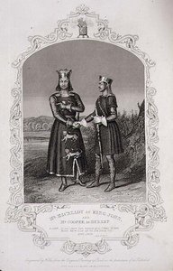 Mr Macready as King John and Mr Cooper as Hubert, Act III Scene 3 of 