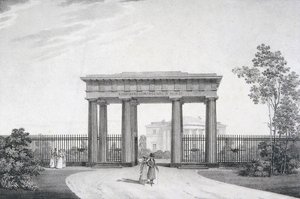 The To-my-Dear-Comrades-in-Arms Gate in the Catherine Park at Tsarskoye Selo, 1822 by Alexander Andreyevich Thon