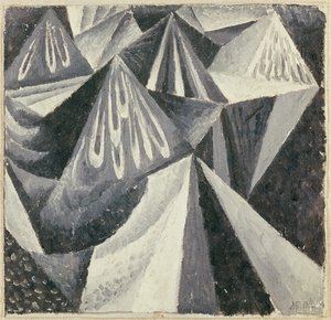 Cubo-Futurist Composition in Grey and White by Alexander Bogomazov