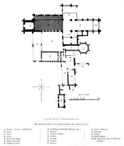 Ground Plan of Bolton Priory, 1897