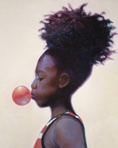 Girl Blowing Bubble Gum by Alexander Grahovsky