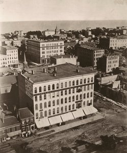 View east-southeast from the cupola of the courthouse in Chicago by Alexander Hesler