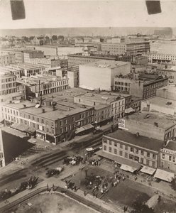 View northeast from the cupola of the courthouse in Chicago, 1858 by Alexander Hesler