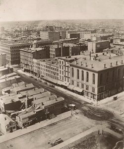 View northwest from the cupola of the courthouse in Chicago, 1858 by Alexander Hesler