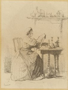 Maid Polishing at the Table by Alexander Hugo Bakker Korff
