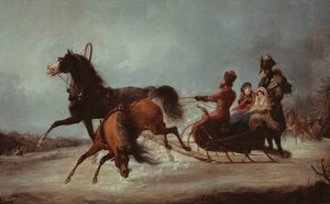 The Empress Elizabeth in a sledge