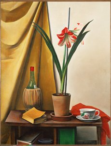 Still Life III with Amaryllis by Alexander Kanoldt