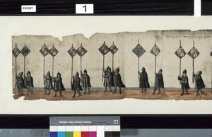 (detail) from The Huntly Funeral Procession, said to have been used for the obsequies of George 1st, Marquess of Huntly by Alexander Kincaid