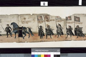 (detail) from The Huntly Funeral Procession, said to have been used for the obsequies of George 1st, Marquess of Huntly by Alexander Kincaid