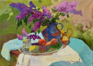 Sunny Lilac Still Life by Alexander Shandor