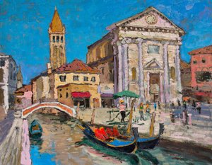 Venice Church and Canal