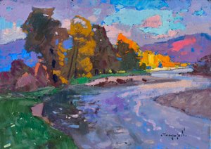 Vibrant Autumn River by Alexander Shandor