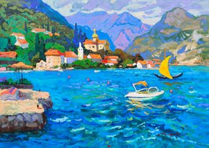 Vibrant Coastal Bay by Alexander Shandor