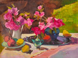 Vibrant Floral Still Life by Alexander Shandor