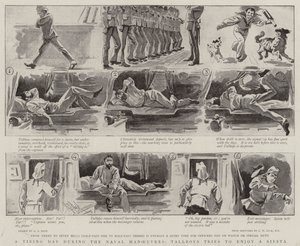 A Tiring Day During the Naval Manoeuvres, Tallboys Tries to Enjoy a Siesta by Alexander Stuart Boyd