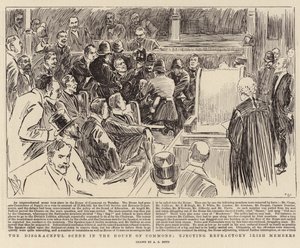 The Disgraceful Scene in the House of Commons, ejecting Refractory Irish Members by Alexander Stuart Boyd