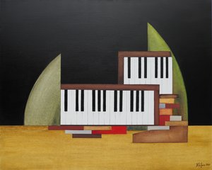 Abstract Piano Keys