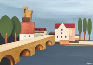 Geometric Riverside Town