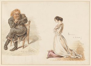 Figure Studies of a Man and a Young Girl by Alexander Ver Huell