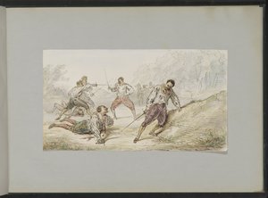 Landscape with Dueling Men